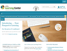 Tablet Screenshot of learningcenter.apta.org